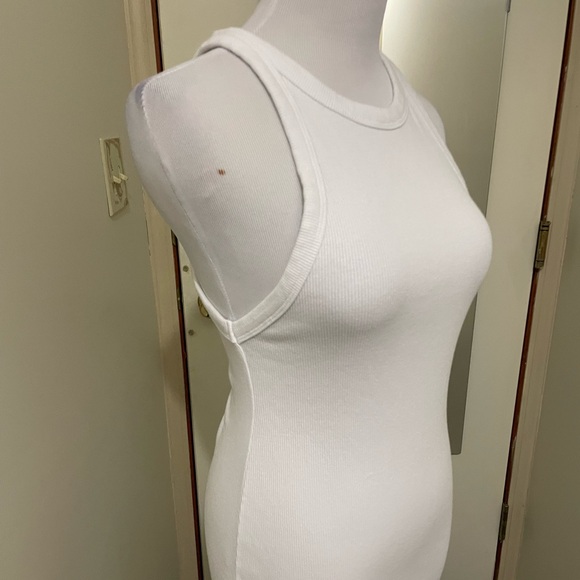 Zara White Ribbed Racerback Maxi Dress - Picture 5 of 8